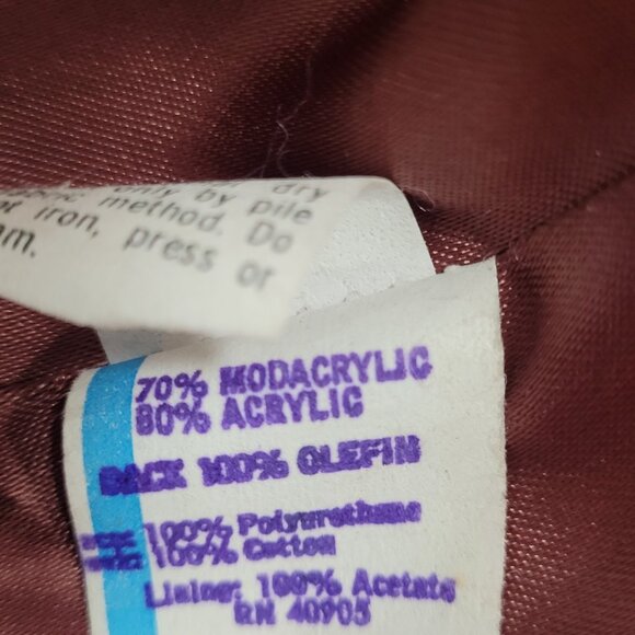 VTG Outerlayers Brown Faux Fur Shawl Collar Pockets Lined Coat USA Large L - Picture 4 of 16